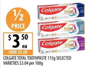 Supabarn Colgate Total Toothpaste offer