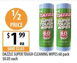 Supabarn Dazzle Super Tough Cleaning Wipes offer