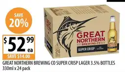 Supabarn Great Northern Brewing Co Super Crisp Lager offer
