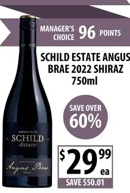 Supabarn Schild Estate Angus Brae Shiraz offer