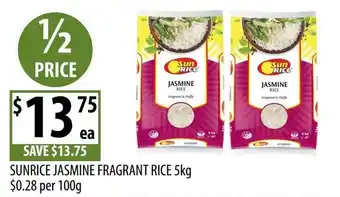 Supabarn Sunrice Jasmine Fragrant Rice offer