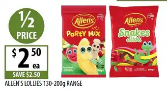 Supabarn Allen's Lollies offer