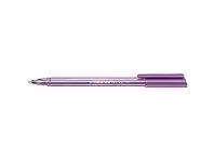Officeworks Staedtler Stick 432 Ice Triangular Ballpoint Pen Purple offer