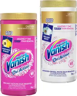 IGA Vanish NapiSan Gold Oxi Action Selected Varieties offer