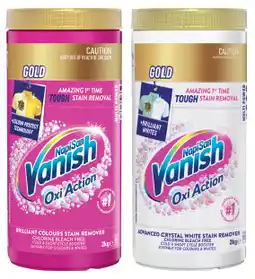 IGA Vanish NapiSan Gold Oxi Action Selected Varieties offer