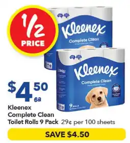 Ritchies Kleenex Complete Clean Toilet Rolls offer