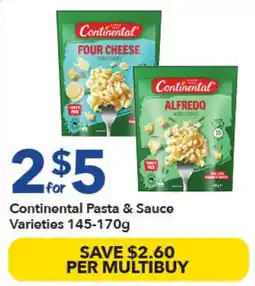 Ritchies Continental Pasta & Sauce Varieties offer