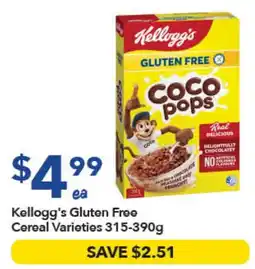 Ritchies Kellogg's Gluten Free Cereal Varieties offer