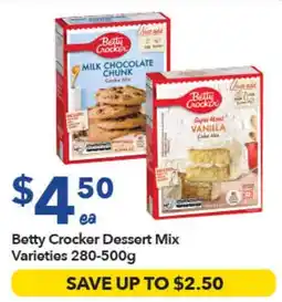 Ritchies Betty Crocker Dessert Mix Varieties offer