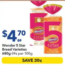Ritchies Wonder 5 Star Bread Varieties offer