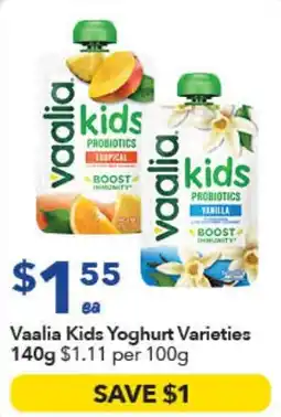 Ritchies Vaalia Kids Yoghurt Varieties offer