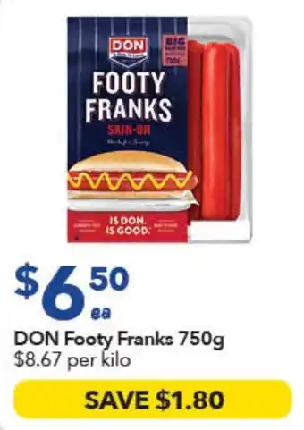 Ritchies DON Footy Franks offer