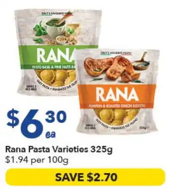 Ritchies Rana Pasta Varieties offer