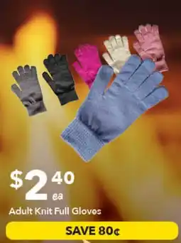 Ritchies Adult Knit Full Gloves offer