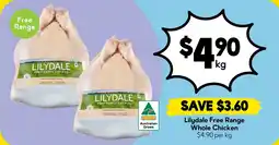 Drakes Lilydale Free Range Whole Chicken offer