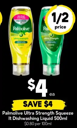 Drakes Palmolive Ultra Strength Squeeze It Dishwashing Liquid offer