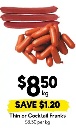 Drakes Thin or Cocktail Franks offer