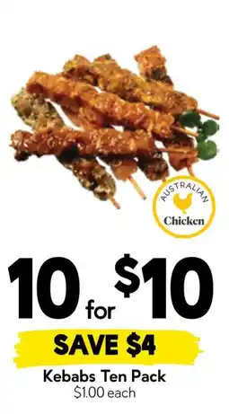 Drakes Australian Chicken Kebabs offer