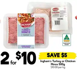 Drakes Ingham's Turkey or Chicken Mince offer