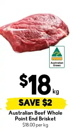 Drakes Australian Beef Whole Point End Brisket offer