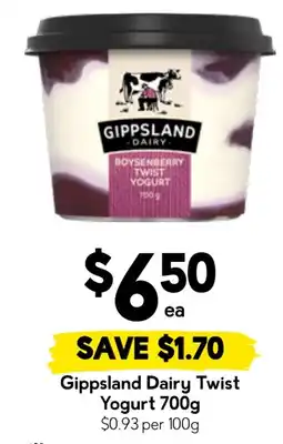 Drakes Gippsland Dairy Twist Yogurt offer
