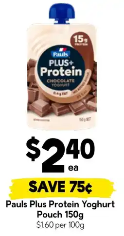 Drakes Pauls Plus Protein Yoghurt Pouch offer
