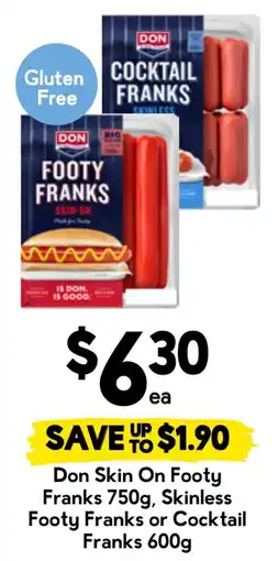 Drakes Don Footy Franks offer