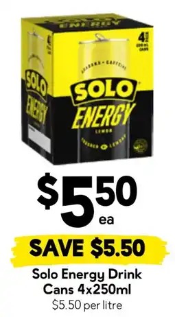 Drakes Solo Energy Drink offer