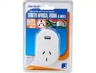 Officeworks Jackson Outbound South Africa & India Travel Adaptor with USB offer