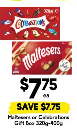 Drakes Maltesers or Celebrations Gift Box offer