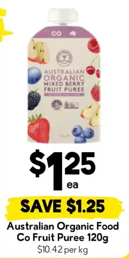 Drakes Australian Organic Food Co Fruit Puree offer