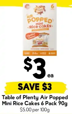 Drakes Table of Plenty Air Popped Mini Rice Cakes offer