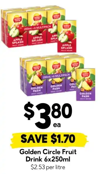 Drakes Golden Circle Fruit Drink offer