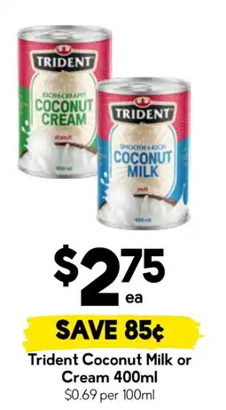 Drakes Trident Coconut Milk or Cream offer