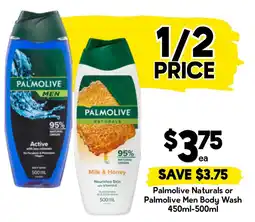 Drakes Palmolive Naturals or Palmolive Men Body Wash offer