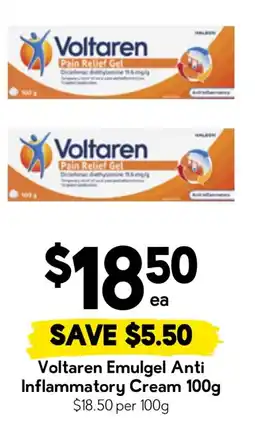 Drakes Voltaren Emulgel Anti Inflammatory Cream offer