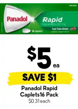 Drakes Panadol Rapid Caplets offer