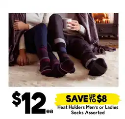 Drakes Heat Holders Men's or Ladies Socks Assorted offer