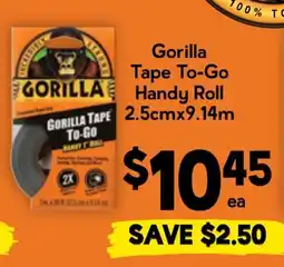Drakes Gorilla Tape To-Go Handy Roll offer