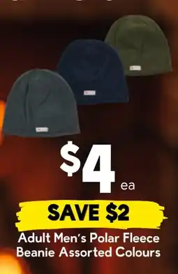 Drakes Adult Men's Polar Fleece Beanie Assorted Colours offer