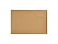 Officeworks J.Burrows Cork Board 900 x 600mm Oak offer