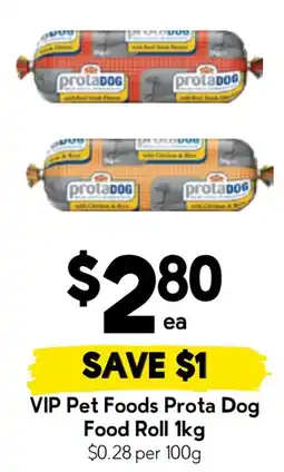 Drakes VIP Pet Foods Prota Dog Food Roll offer