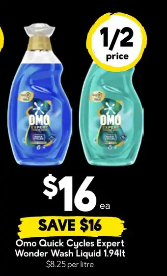 Omo Quick Cycles Expert Wonder Wash Liquid