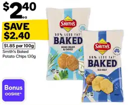 Woolworths Smith's Baked Potato Chips offer