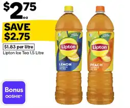 Woolworths Lipton Ice Tea 1.5 Litre offer