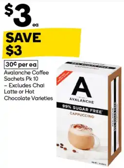 Woolworths Avalanche Coffee Sachets offer