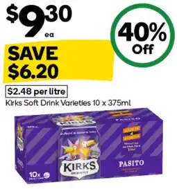 Woolworths Kirks Soft Drink Varieties offer