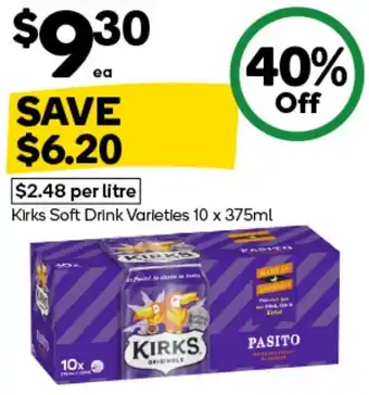 Woolworths Kirks Soft Drink Varieties offer