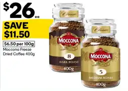 Woolworths Moccona Freeze Dried Coffee offer