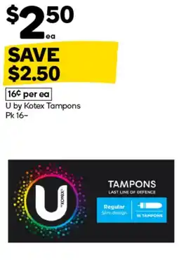 Woolworths U by Kotex Tampons offer